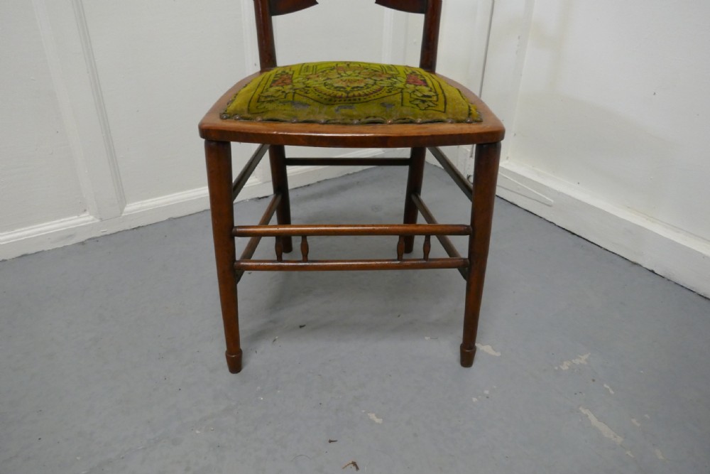 19th Century Chair with Original Carpet Seat By John Hodder View III