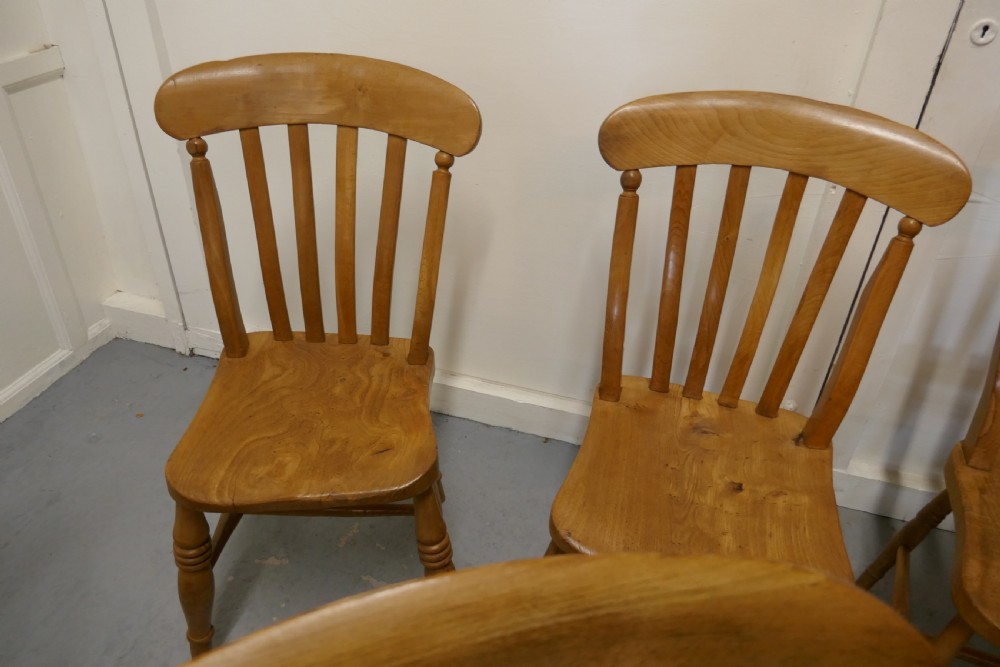A Harlequin Set of 8 Beech & Elm Country Kitchen Dining Chairs View VIII