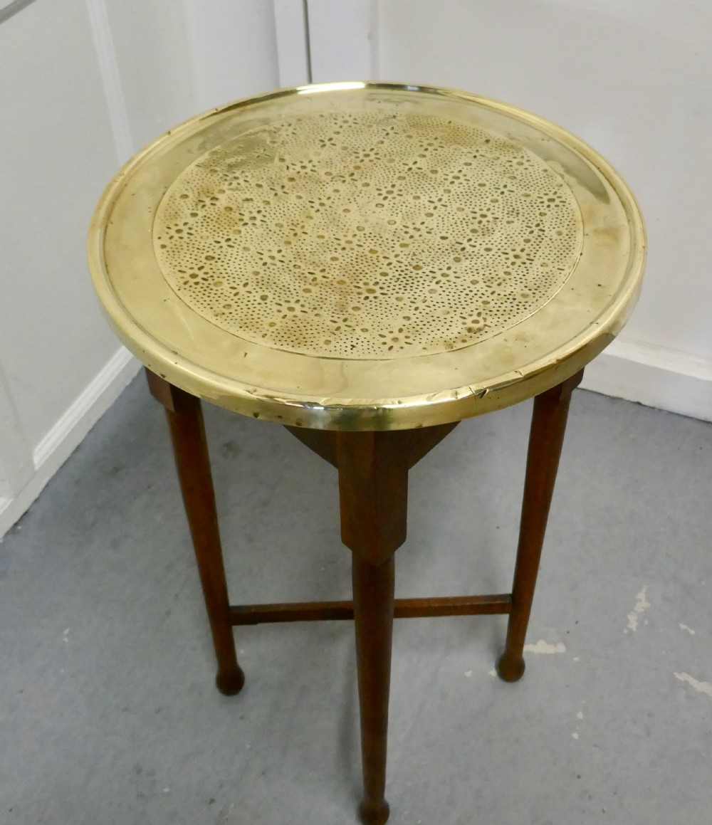 Brass Top Coffee Table or Occasional Table  View II