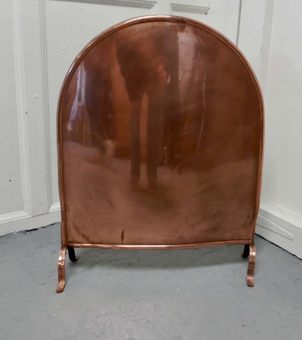 Art Nouveau Decorative Copper Fire Screen View III