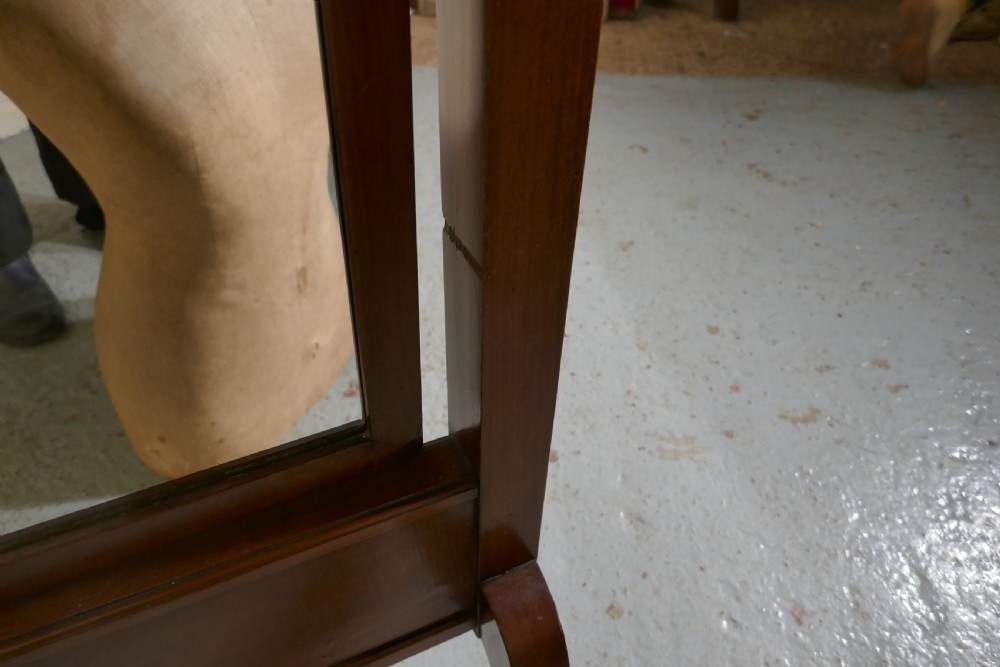 Large Victorian Mahogany Cheval Mirror View X