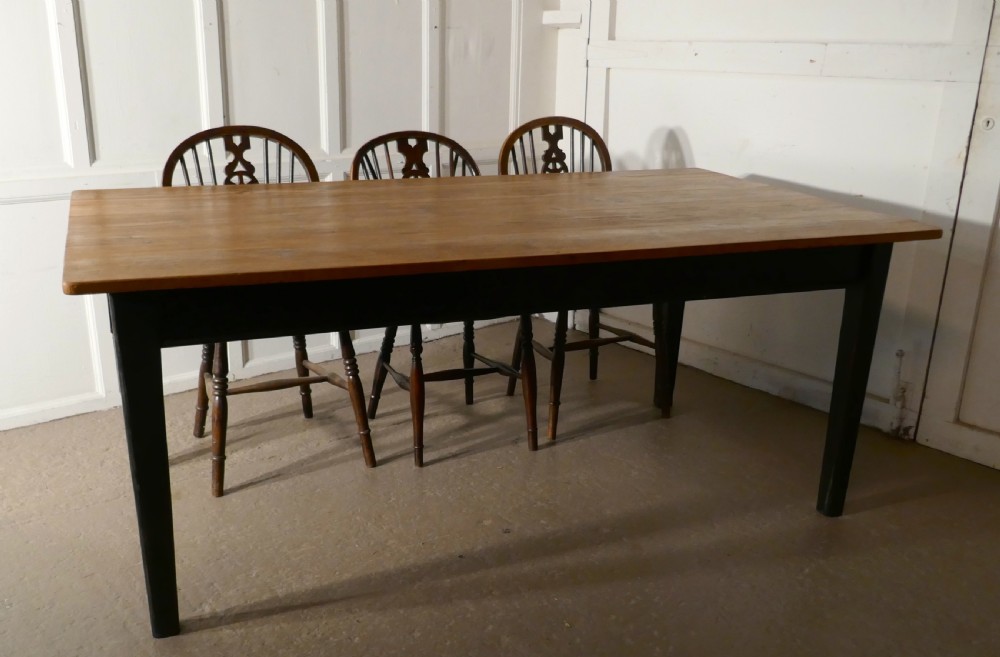 A Good Old Rustic Pine Farmhouse Table