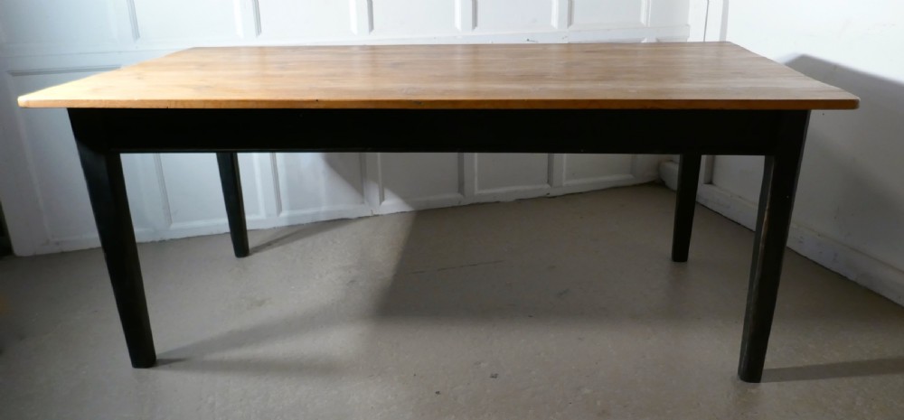 A Good Old Rustic Pine Farmhouse Table View VIII
