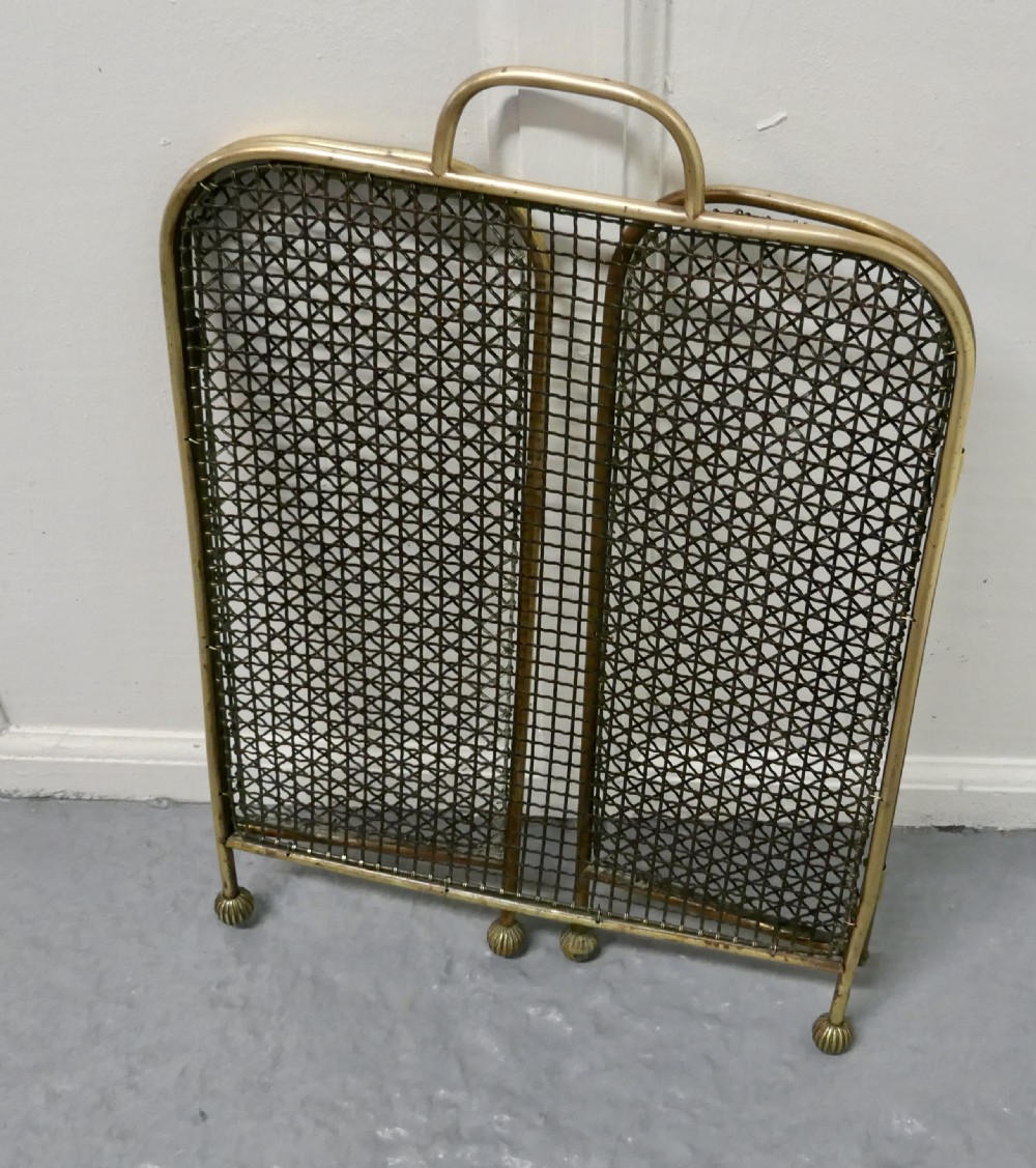 19th Century Folding Brass Fire Guard  View IV