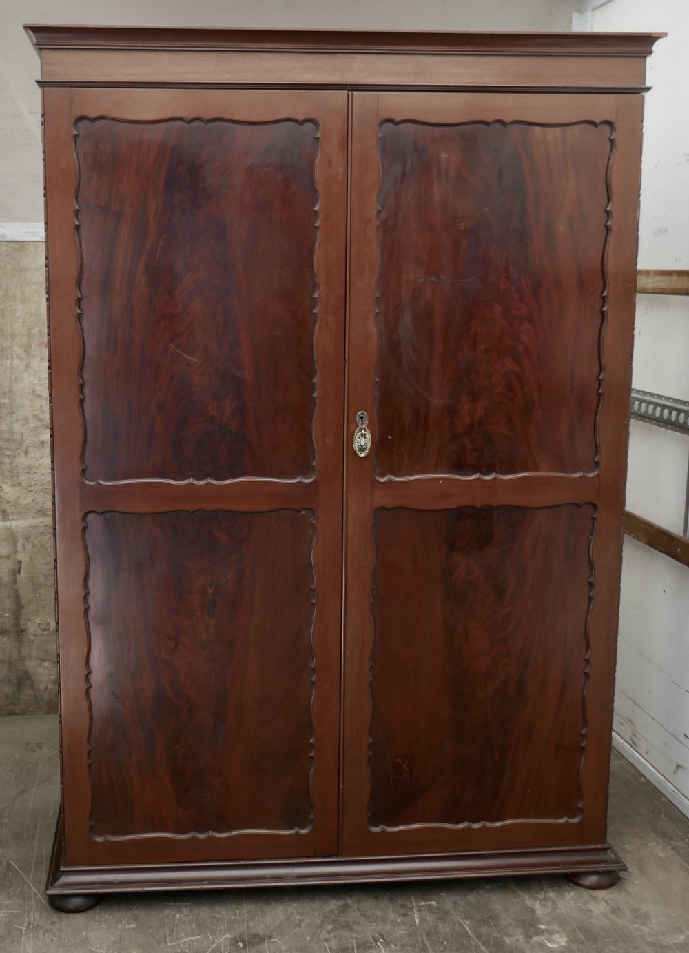 Edwardian Gentleman’s Mahogany Wardrobe Compactum by Merryweather, London