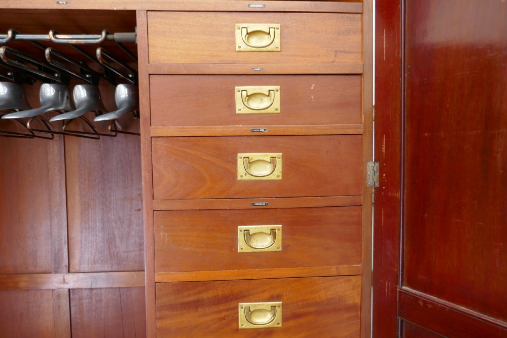 Edwardian Gentleman’s Mahogany Wardrobe Compactum by Merryweather, London View V