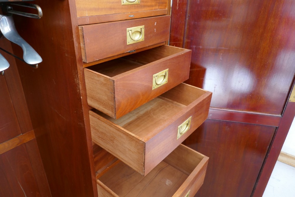 Edwardian Gentleman’s Mahogany Wardrobe Compactum by Merryweather, London View VII