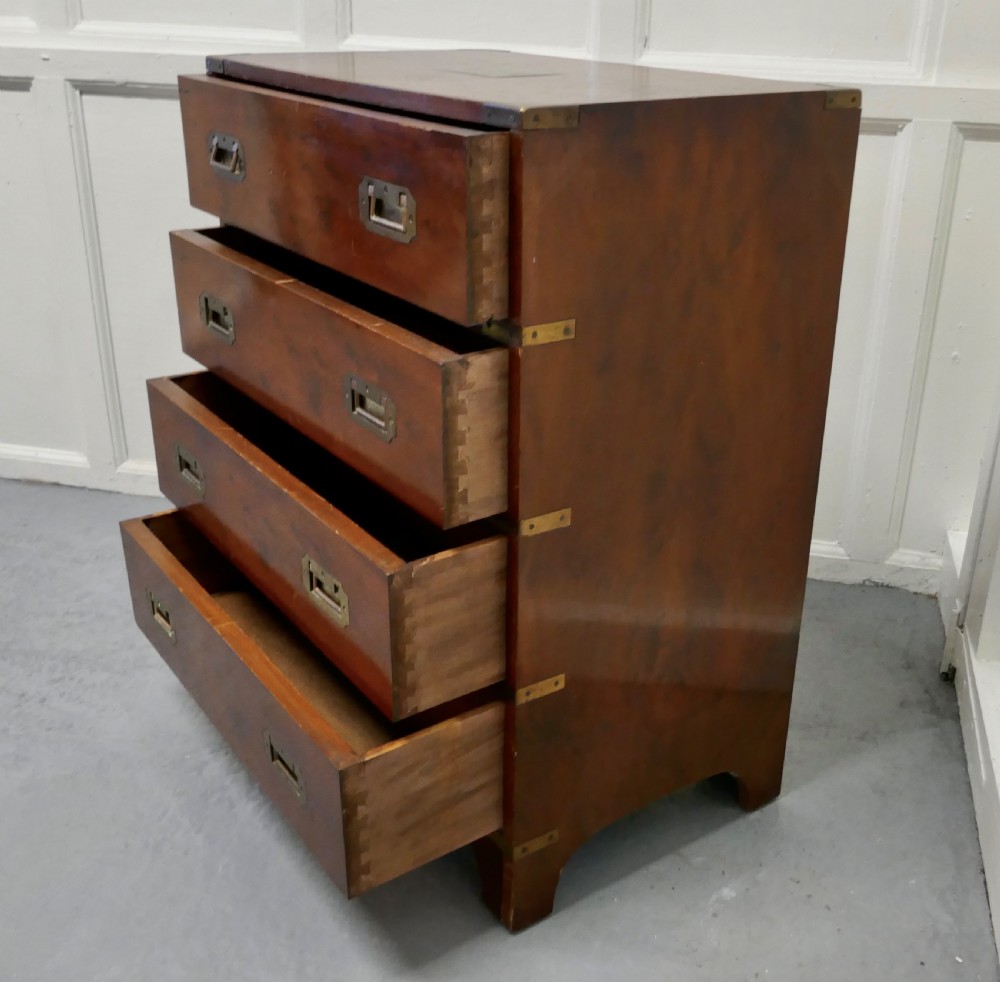 1861 Yew Wood Campaign Chest, with IV Lancers Plaque  View III