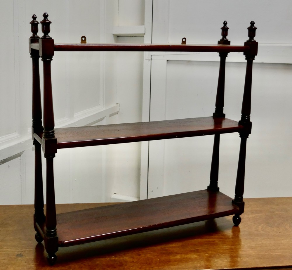 Mahogany Wall Hanging Etagere