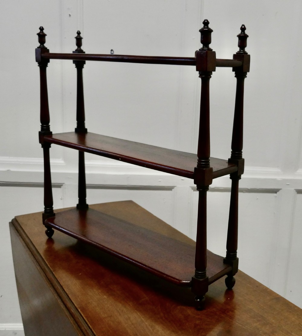 Mahogany Wall Hanging Etagere View III