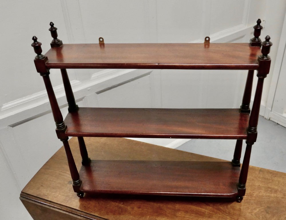 Mahogany Wall Hanging Etagere View IV