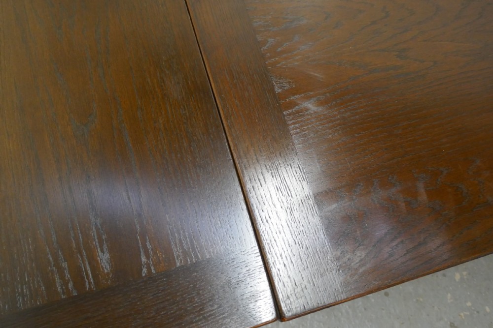 Large Dark Oak Refectory Extending Table   View IV