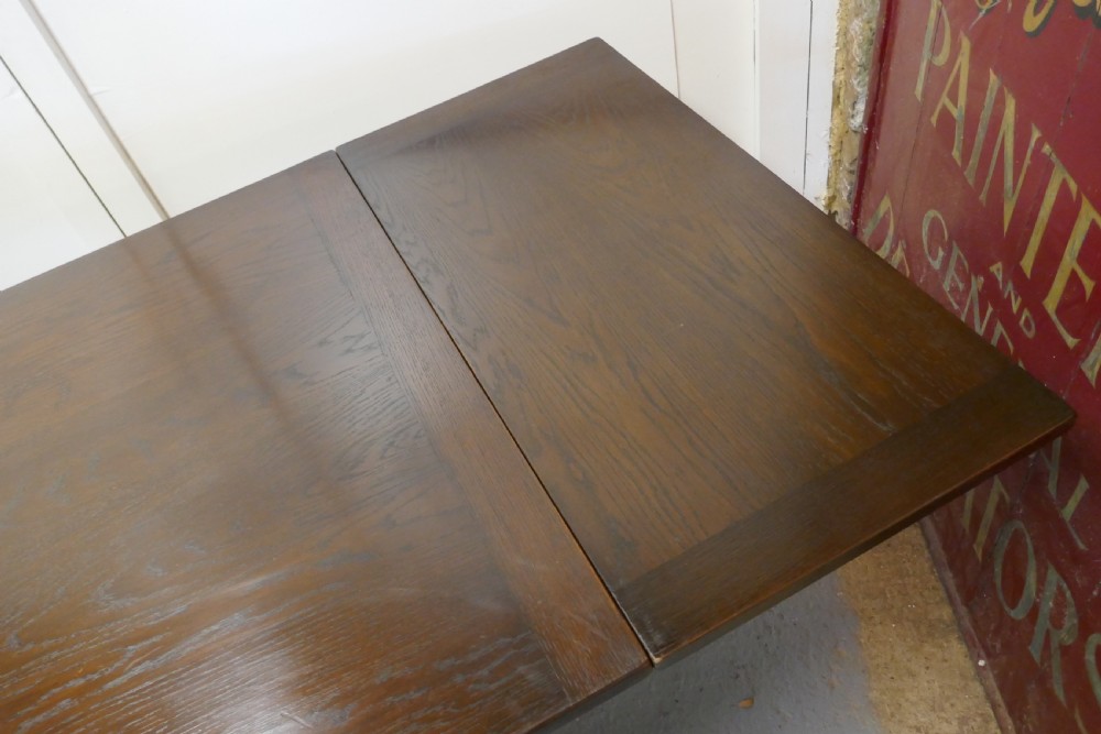 Large Dark Oak Refectory Extending Table   View V