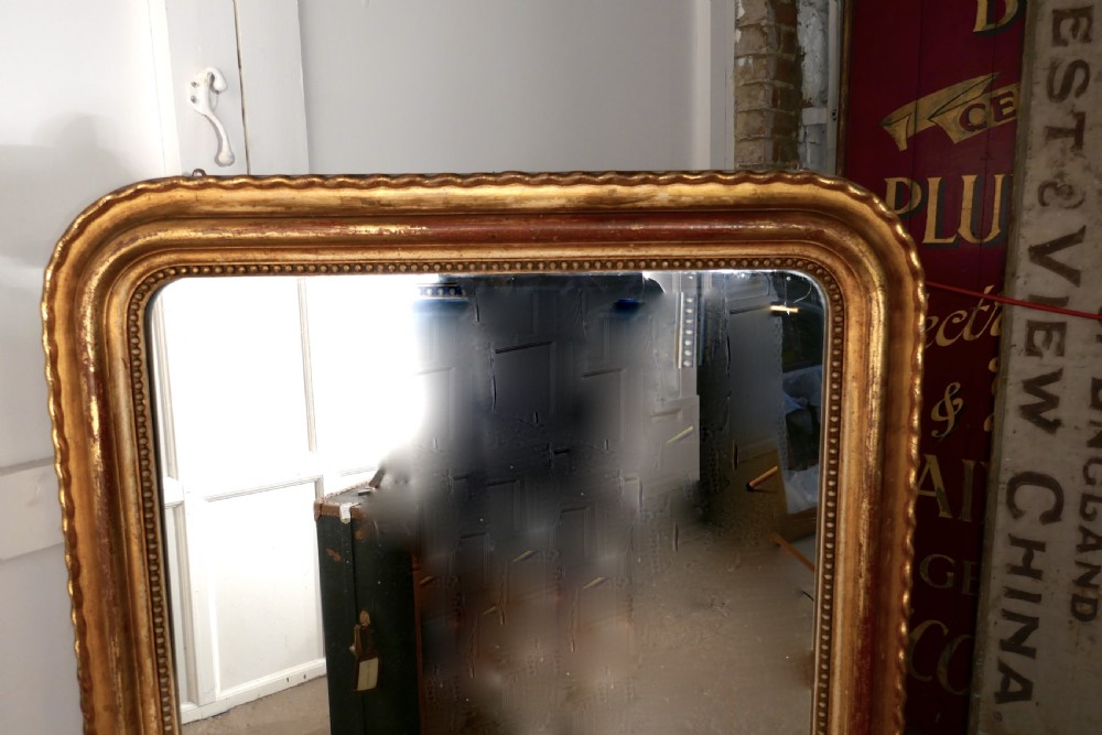 French 19th Century Louis Philippe Gold Mirror View VII
