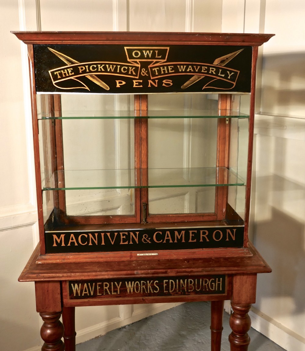 Victorian Sign Painted Stationers Cupboard, Shop Display   View V