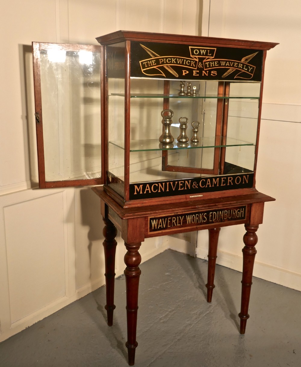 Victorian Sign Painted Stationers Cupboard, Shop Display   View II