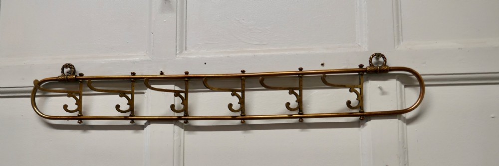 Nautical Brass Folding Coat Hook Rack from a Yacht View IV