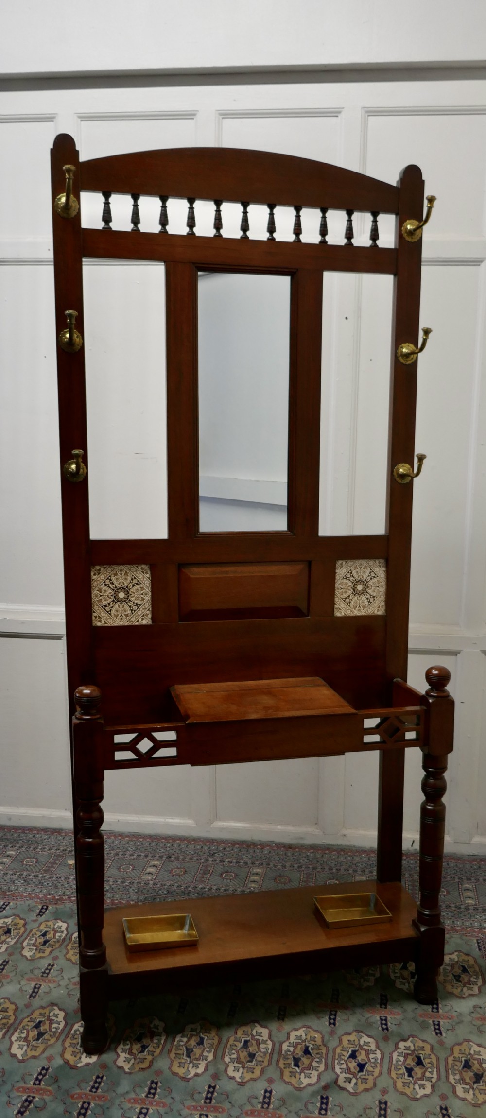 Victorian Mahogany Hall Stand 