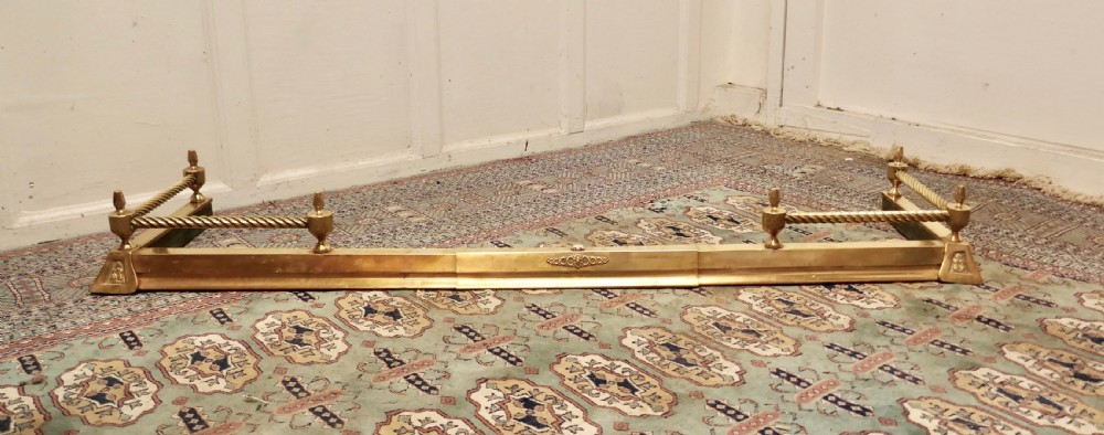 Victorian Barley Twist Brass Fender 
