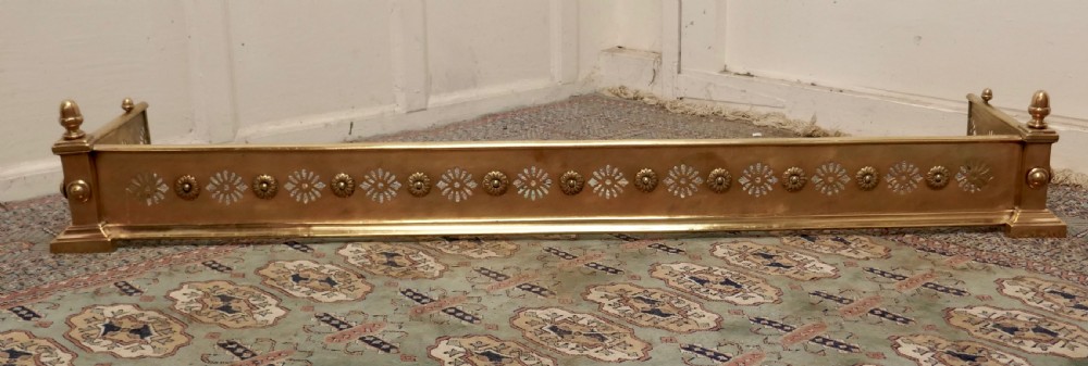Victorian Pierced Brass Fender 