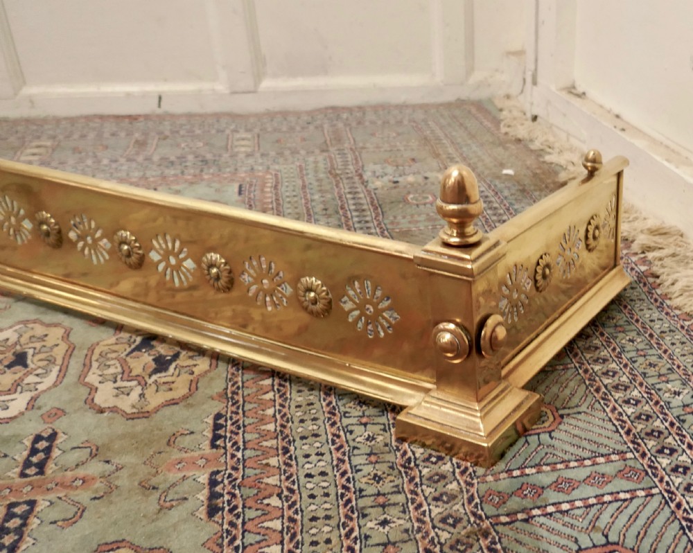 Victorian Pierced Brass Fender  View IV