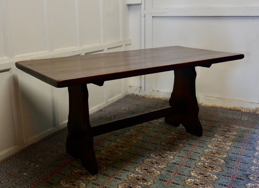 A Large Country Oak Refectory Table  View II