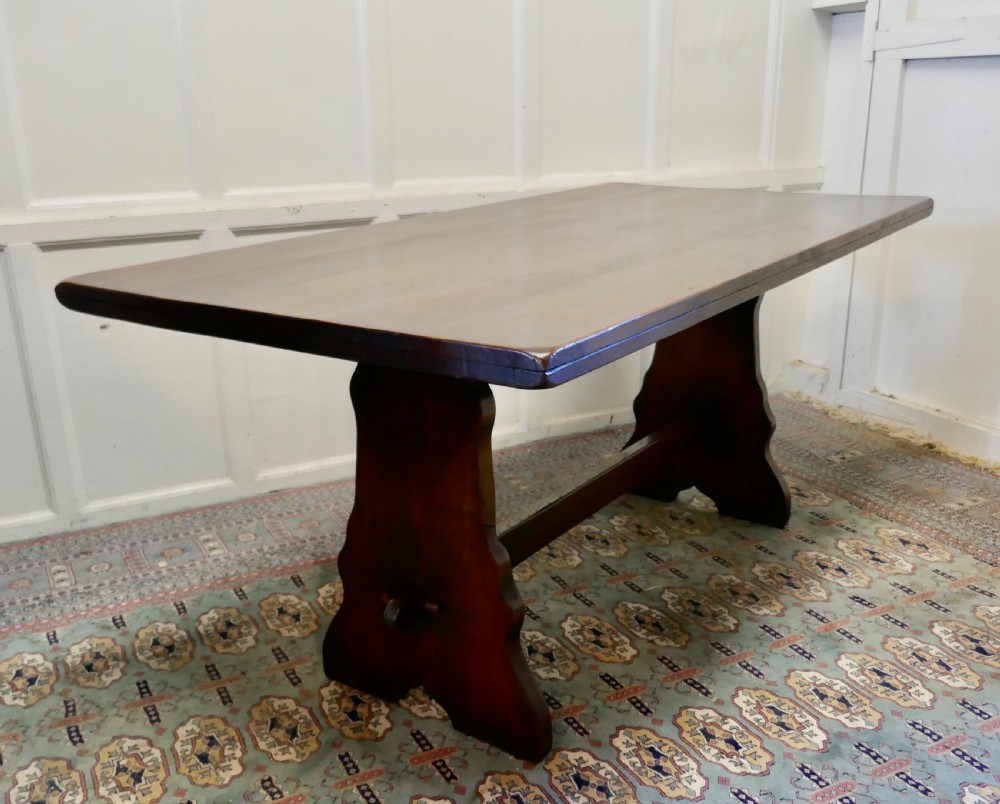 A Large Country Oak Refectory Table  View V