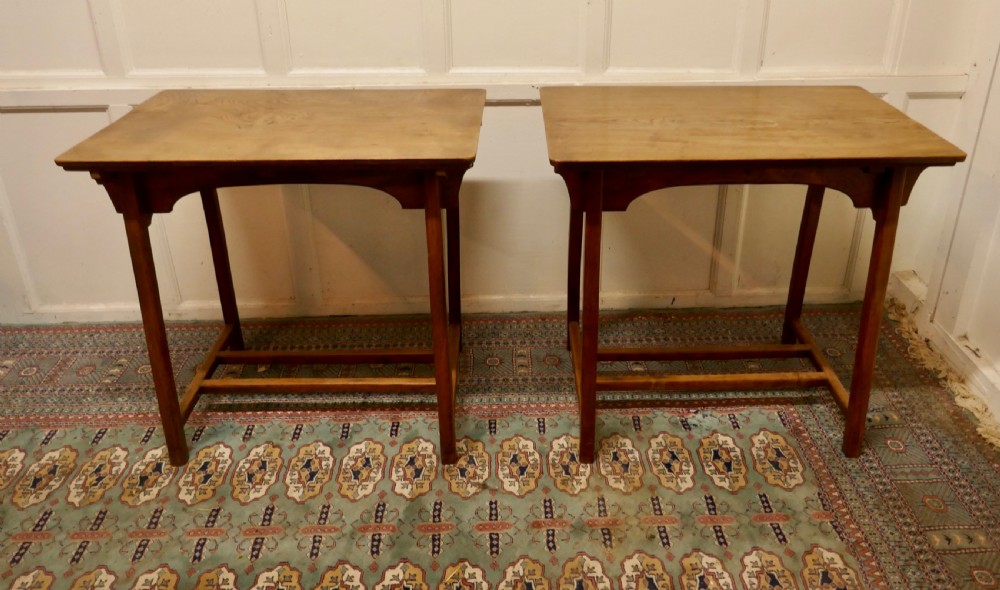 A Pair of Arts and Crafts Elm Tables