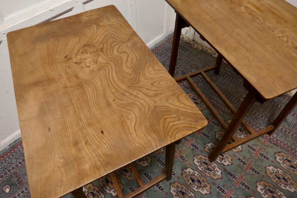 A Pair of Arts and Crafts Elm Tables View IV