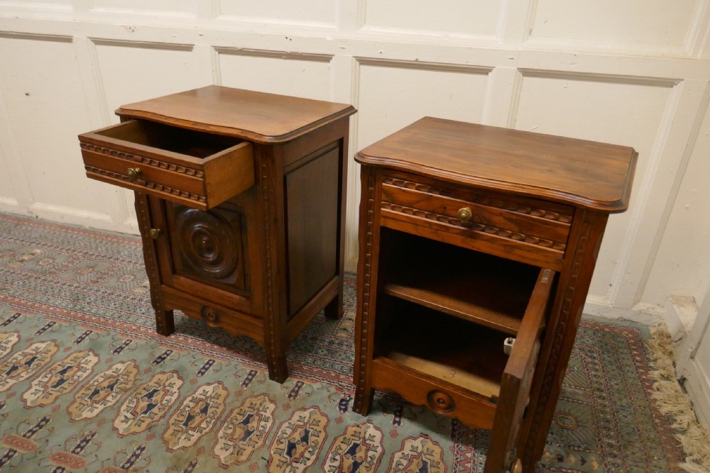 Pair of Breton Chestnut Bedside Cupboards   View IV