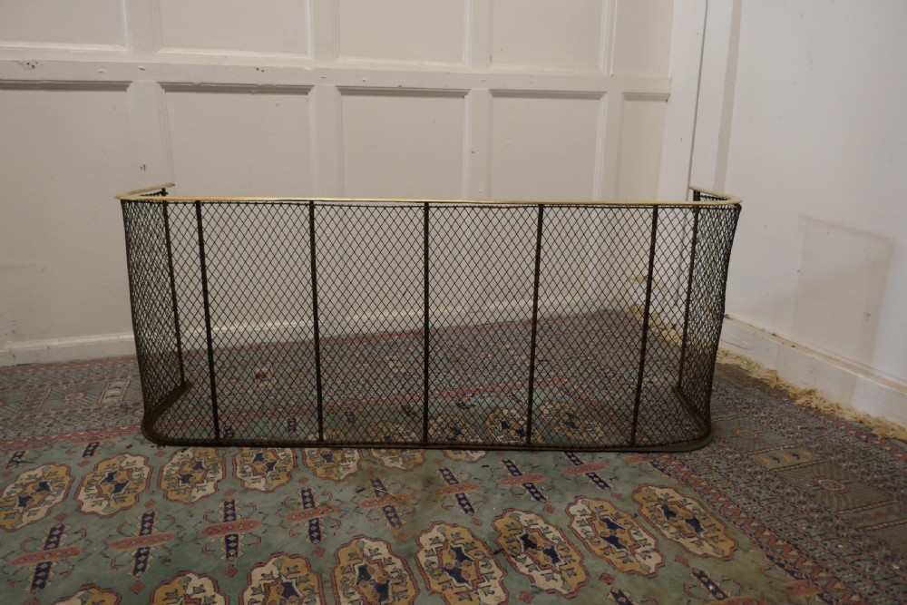 Victorian Nursery Fire Guard, Brass Fender 