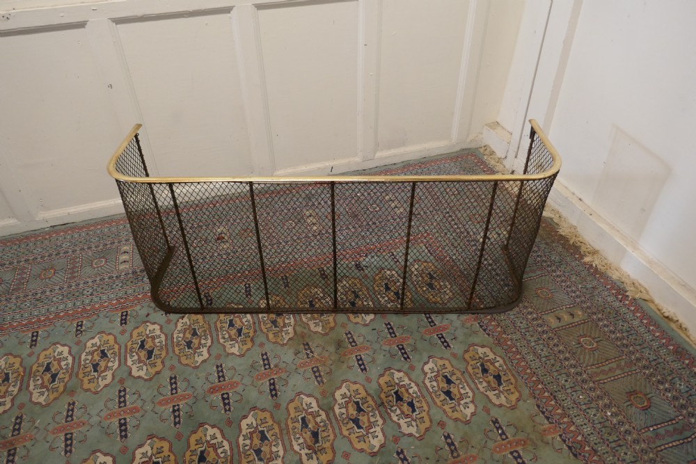 Victorian Nursery Fire Guard, Brass Fender  View II