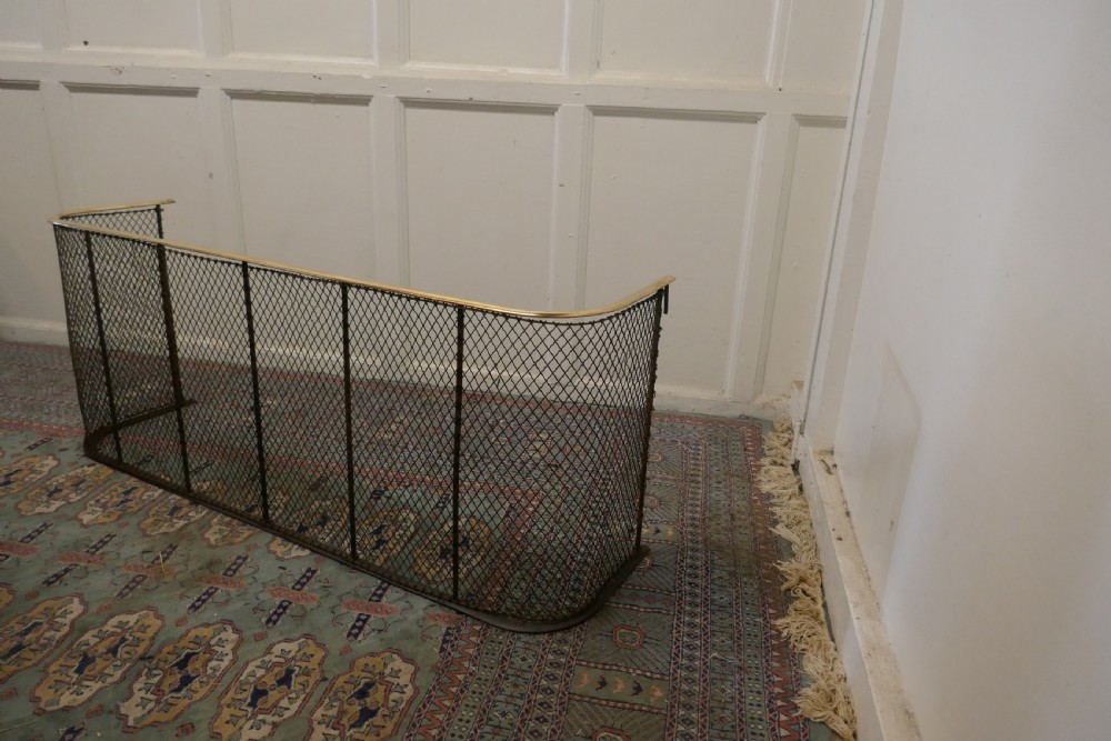 Victorian Nursery Fire Guard, Brass Fender  View III