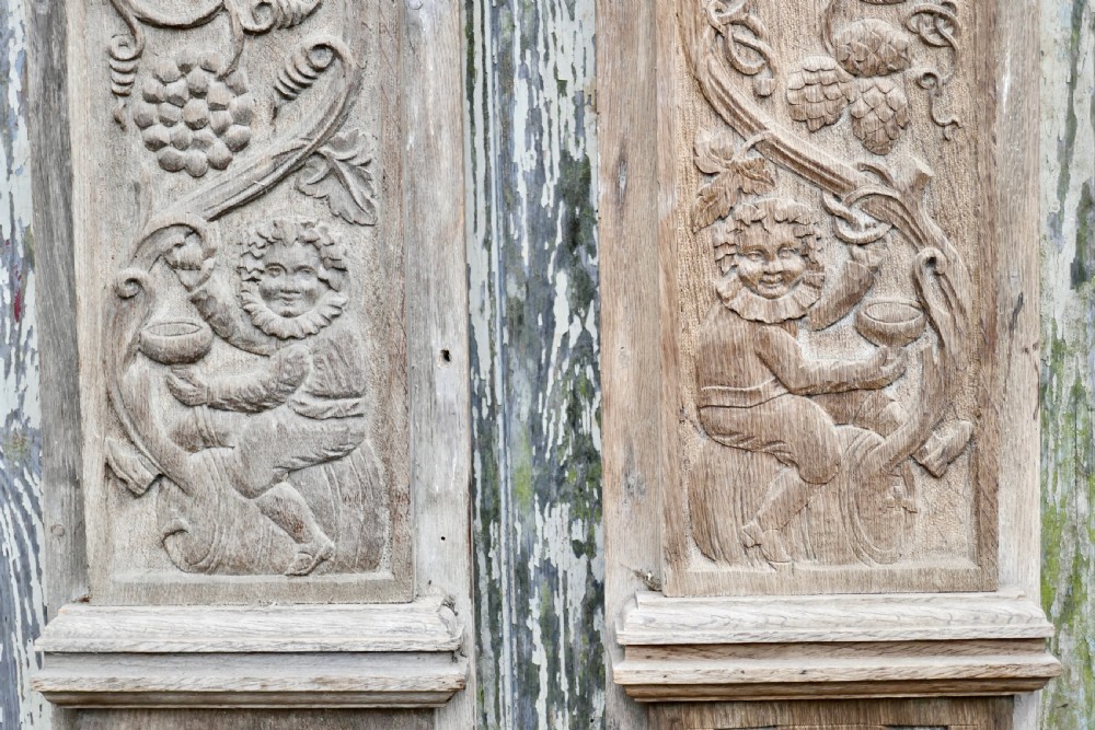 Set of 4, 8ft Tall 18th Century Carved Oak Wall Panels View VII