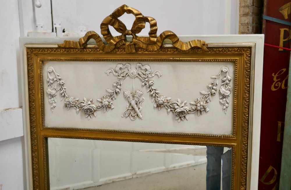 French Trumeau Style Console Mirror   View V