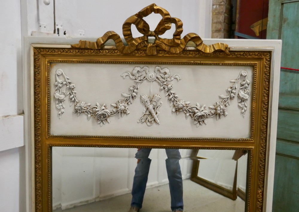 French Trumeau Style Console Mirror   View VI