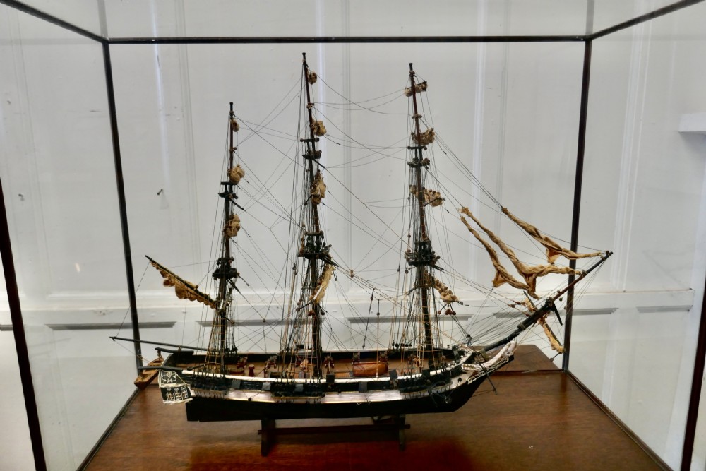 A Model of the French Ship Astrolabe in Display Case View III