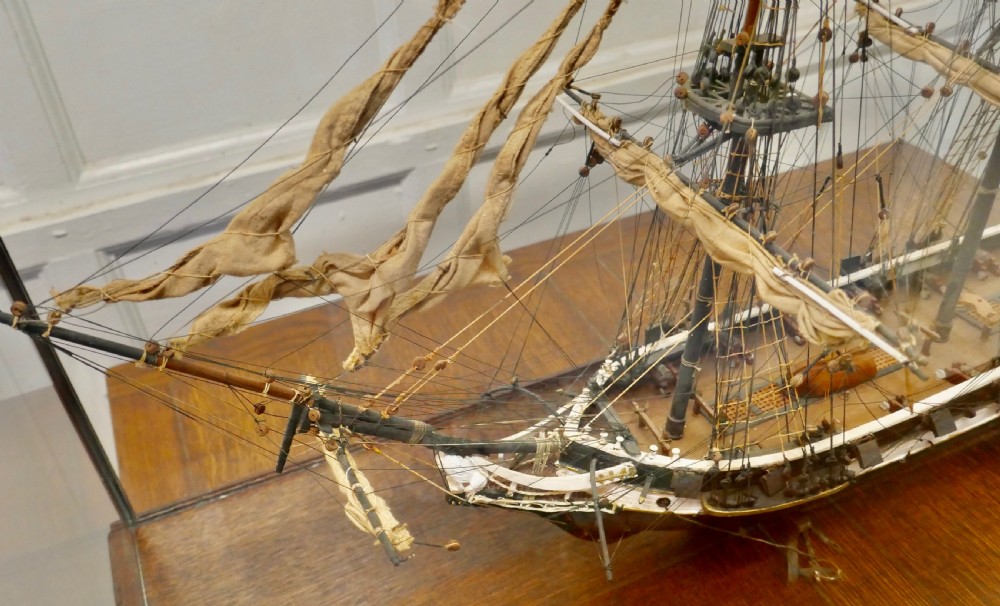 A Model of the French Ship Astrolabe in Display Case View VII
