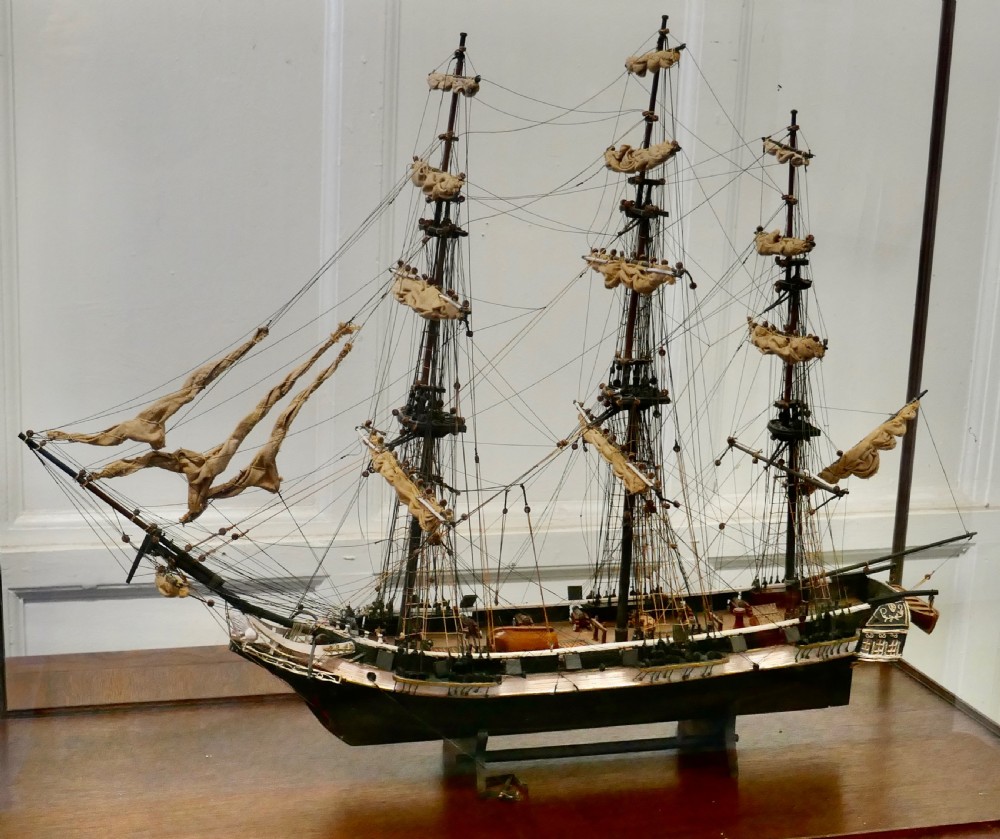A Model of the French Ship Astrolabe in Display Case View VIII
