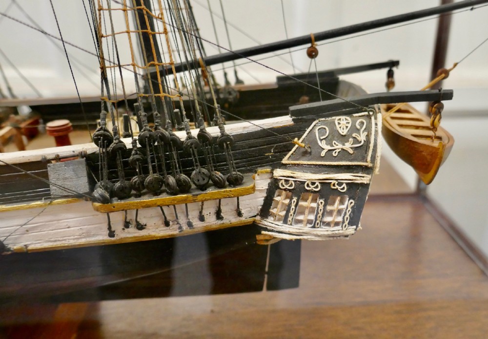 A Model of the French Ship Astrolabe in Display Case View IX
