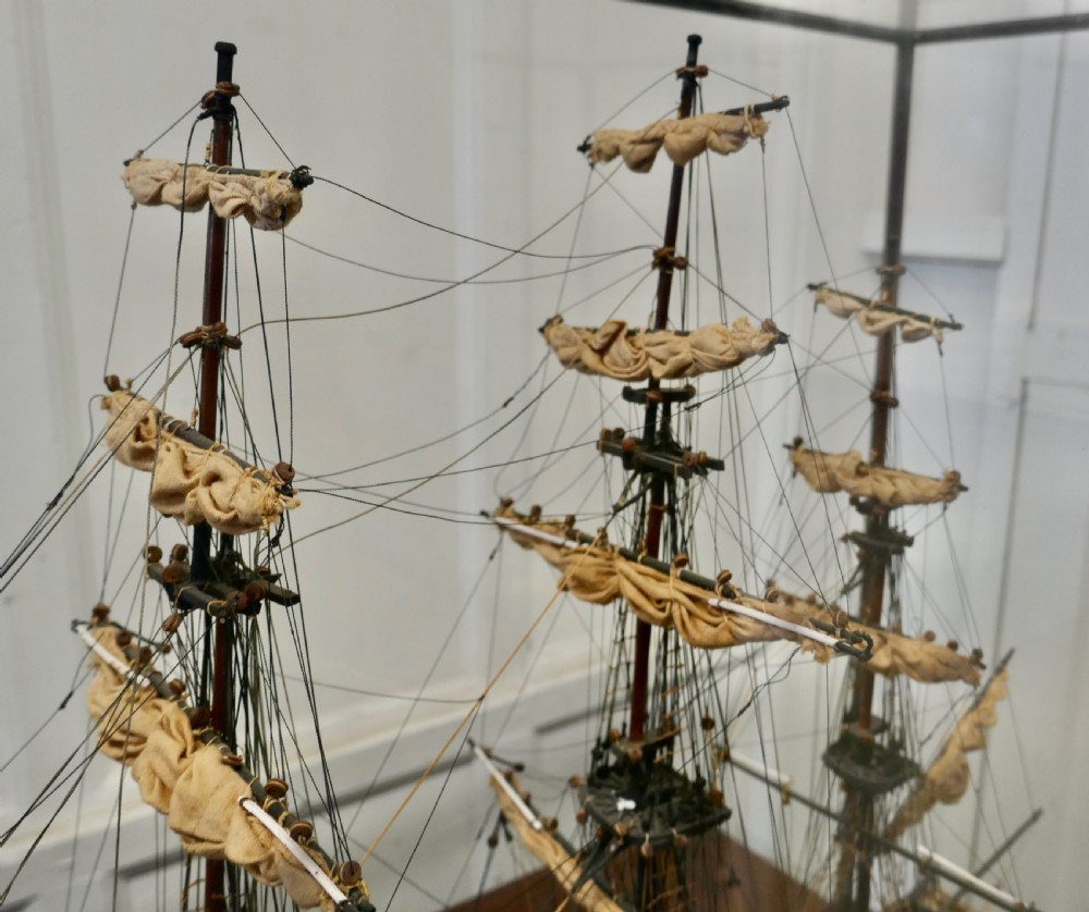 A Model of the French Ship Astrolabe in Display Case View X