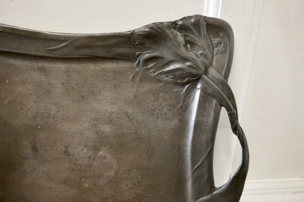 French Art Nouveau Pewter Tray  View III