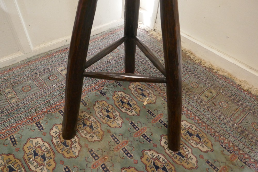 Very Rustic 19th Century French High Stool  View IV