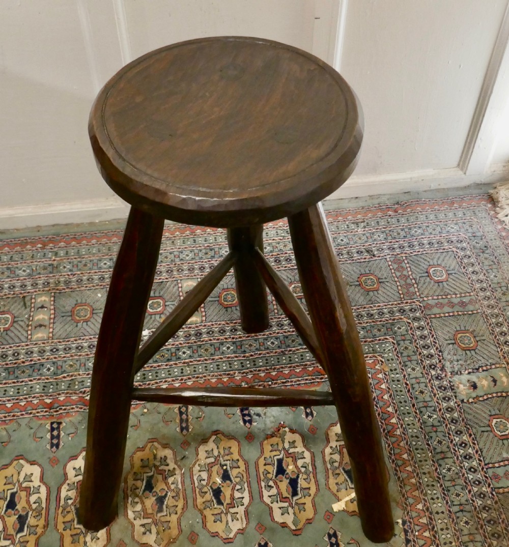 Very Rustic 19th Century French High Stool  View V