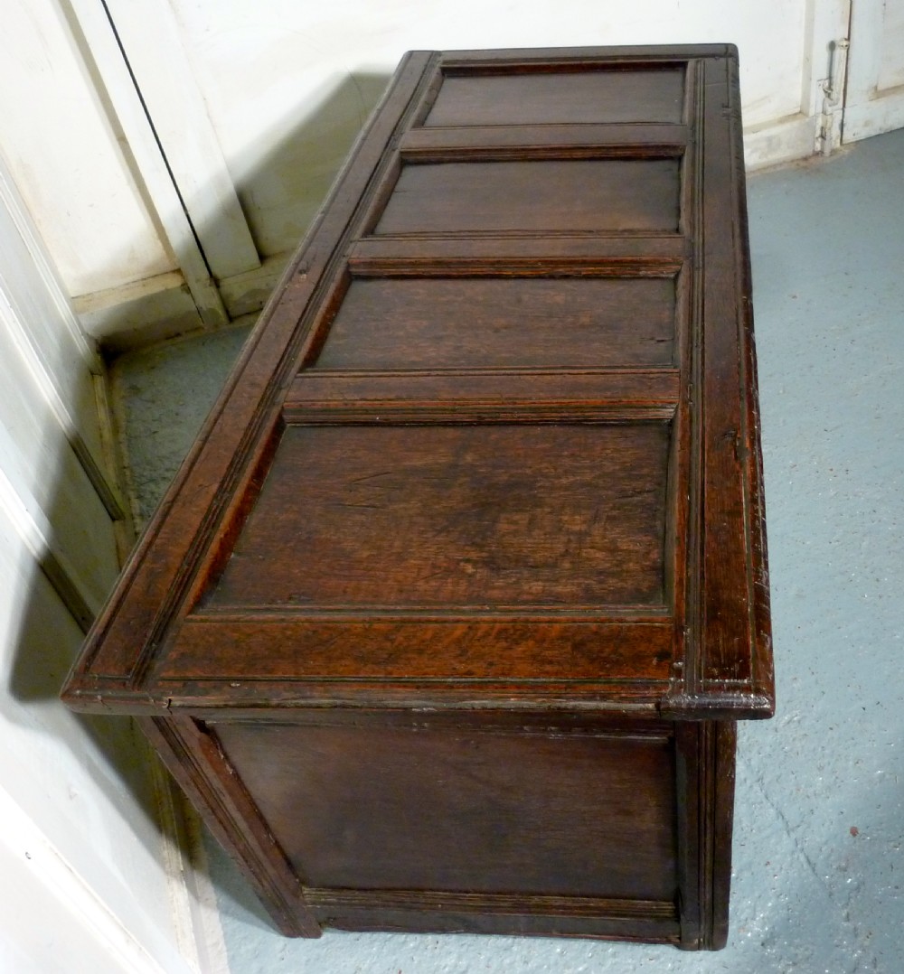 18th Century  Carved Oak Coffer  View VIII