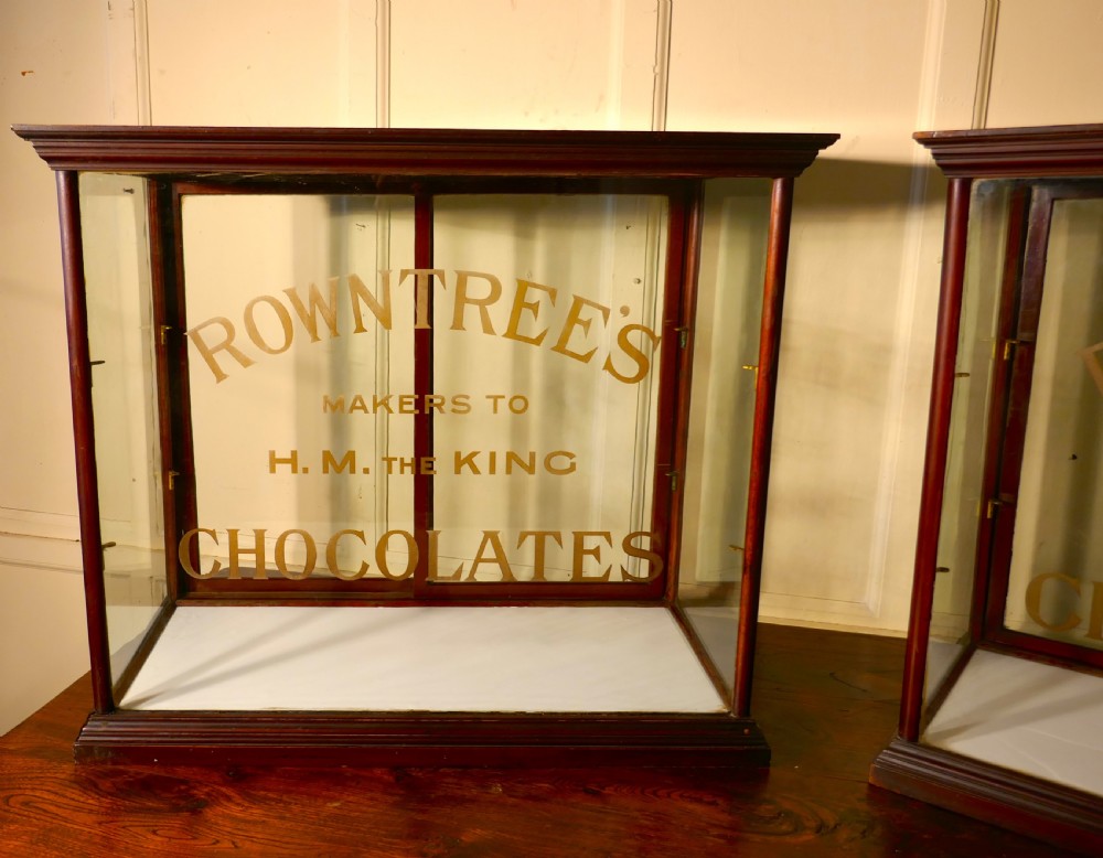 Very Rare Pair of Sweet Shop Display Cabinets, Rowntree’s Chocolates View II