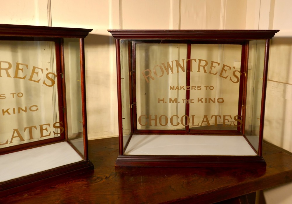 Very Rare Pair of Sweet Shop Display Cabinets, Rowntree’s Chocolates View III
