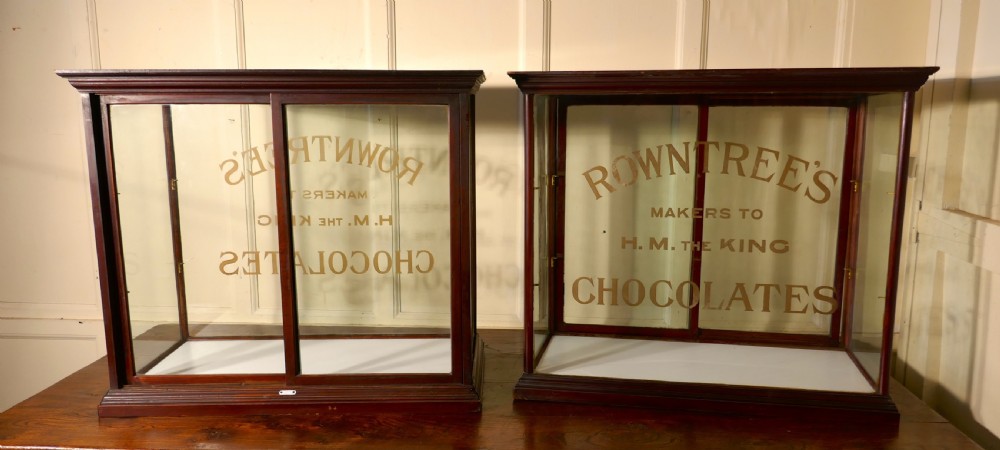 Very Rare Pair of Sweet Shop Display Cabinets, Rowntree’s Chocolates View IV