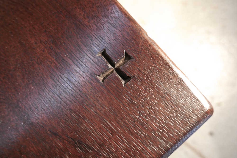 Arts and Crafts Gothic Carved Oak Table  View XIII