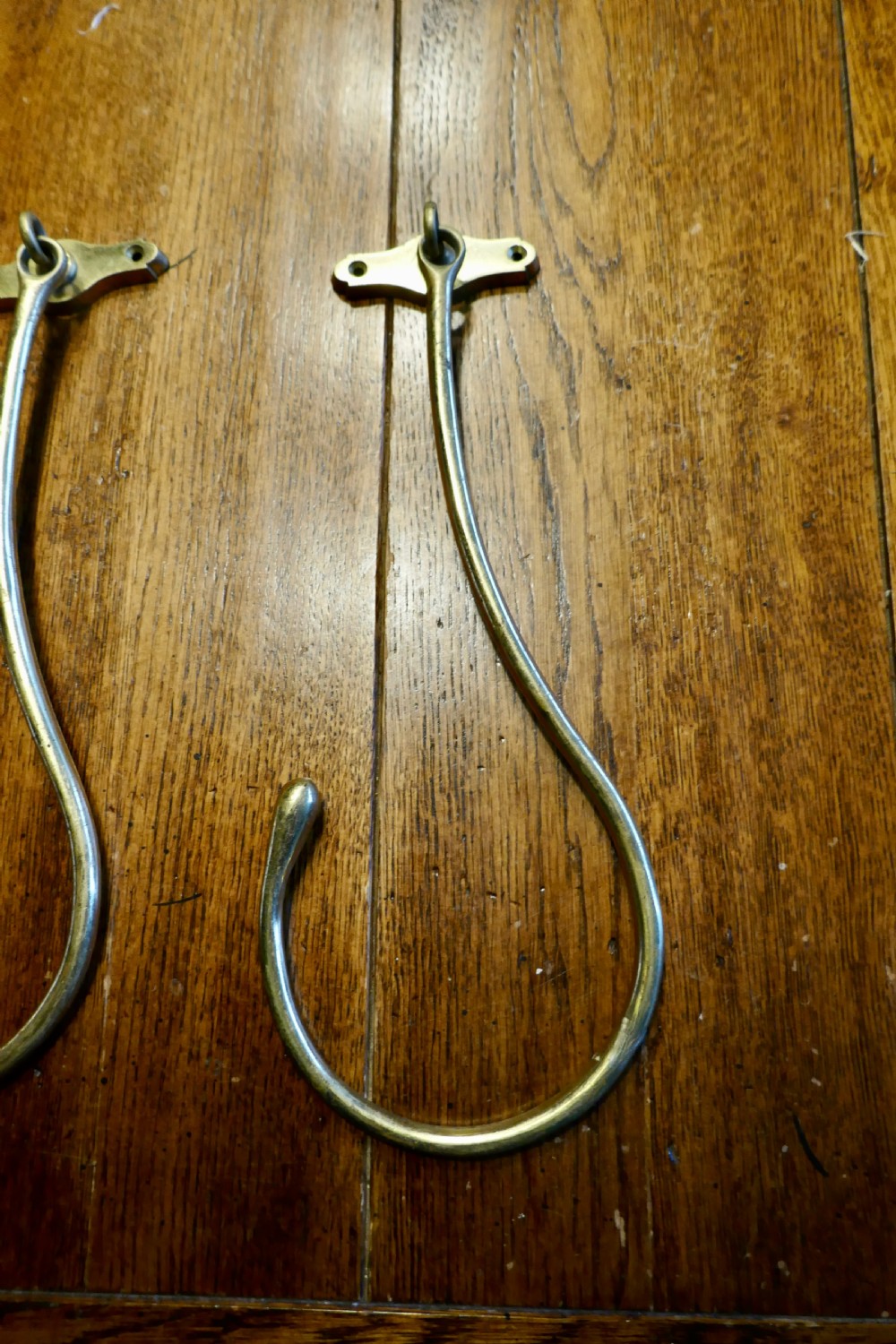 A Pair of Large 19th Century French Brass Curtain Tie Backs  View IV